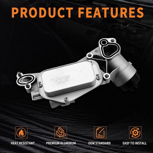 Engine Oil Cooler Filter Housing Assembly Fit for Chevy Cruze 2011-2016, Sonic 2012-2018, Aveo 2009-2011, Trax 2013-2019, for Pontiac G3/ Buick Cascada/Saturn Astra-1.6L 1.8L, OE 93186324 in Saudi Arabia