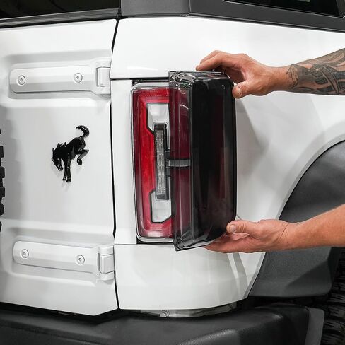 IAG I-Line Smoked LED Tail Light Covers for Ford Bronco 2021+ 2/4 Door (OEM LED Taillights ONLY, Does not fit Base or Sport models) in Saudi Arabia