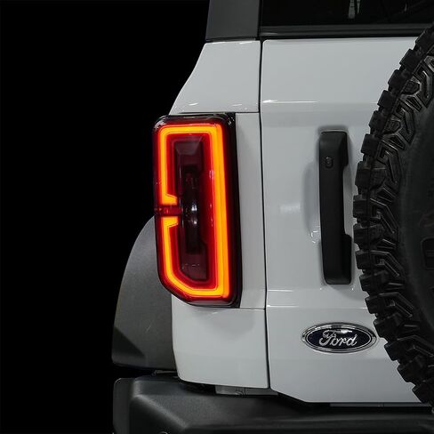 IAG I-Line Smoked LED Tail Light Covers for Ford Bronco 2021+ 2/4 Door (OEM LED Taillights ONLY, Does not fit Base or Sport models) in Saudi Arabia