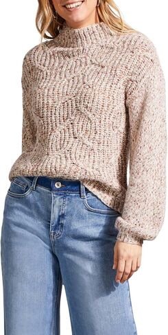 Tribal Women's Oversized Funnel Neck Chunky Multicolor Stitch Yarn Sweater in Saudi Arabia