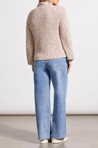 Tribal Women's Oversized Funnel Neck Chunky Multicolor Stitch Yarn Sweater in Saudi Arabia