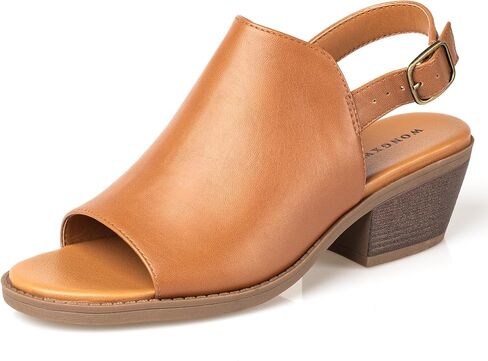 أحذية نسائية رسمية بكعب منخفض، صنادل مفتوحة عند أصابع القدم وشريط للكاحل، صنادل مريحة بكعب للنساء in Kuwait