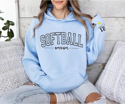 Custom Sport Mom Sweatshirt with Kids Names and Jersey Number, Personalized Sports Mama Shirt for Women, Sport Mom in Kuwait