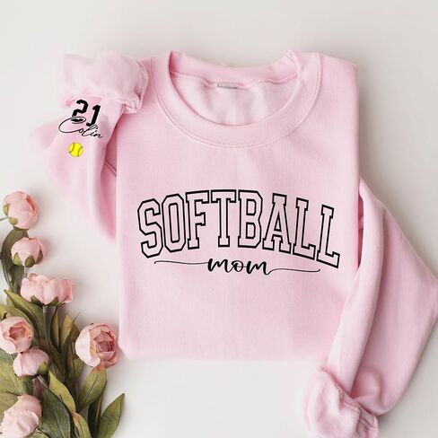 Custom Sport Mom Sweatshirt with Kids Names and Jersey Number, Personalized Sports Mama Shirt for Women, Sport Mom in Kuwait