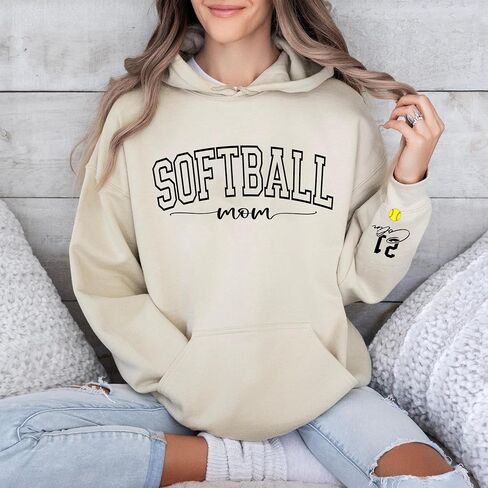 Custom Sport Mom Sweatshirt with Kids Names and Jersey Number, Personalized Sports Mama Shirt for Women, Sport Mom in Kuwait