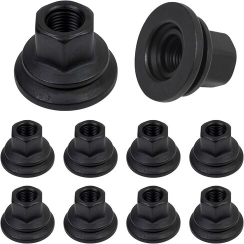 Wheel Lug Nut (OEM Part #6509424AA) Compatible with Dodge Ram 3500/4000/4500/5500 Models (2012-2022) M14-1.50 Flange 22mm Hex 28.5mm Length Replace 611-936 Pack of 10pcs in Saudi Arabia