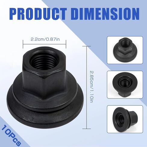Wheel Lug Nut (OEM Part #6509424AA) Compatible with Dodge Ram 3500/4000/4500/5500 Models (2012-2022) M14-1.50 Flange 22mm Hex 28.5mm Length Replace 611-936 Pack of 10pcs in Saudi Arabia