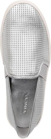 Vince Womens Blair Slip On Fashion Sneaker Silver Leather 9 M in Kuwait