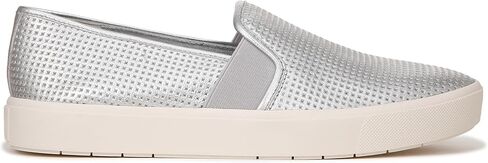 Vince Womens Blair Slip On Fashion Sneaker Silver Leather 9 M in Kuwait
