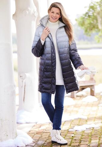 Woman Within Plus Size Long Packable Puffer Jacket in Saudi Arabia