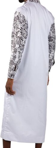 Men’s Thobe – Urban Printed Thobe for Men - Long Sleeve Islamic Robe - Kaftan for Eid, Prayer, Ramadan & Casual Outfits in Saudi Arabia