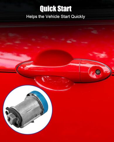 طقم بهلوان قفل مفتاح الإشعال متوافق مع Ford Focus 2000-2005، Escape 2001-2004، Mazda Tribute 2001-2004 مع 2 مفتاح رقاقة مستجيب استبدال 707592C 707592 in Saudi Arabia