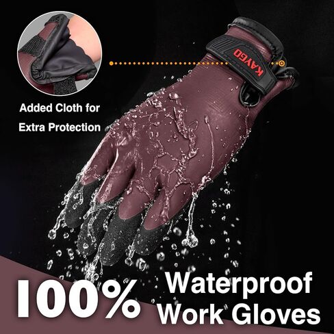 KAYGO Winter Waterproof Thermal Work Gloves, Double Latex Coated, Insulated Warm Liner For Cold Weather, KG145 in Kuwait