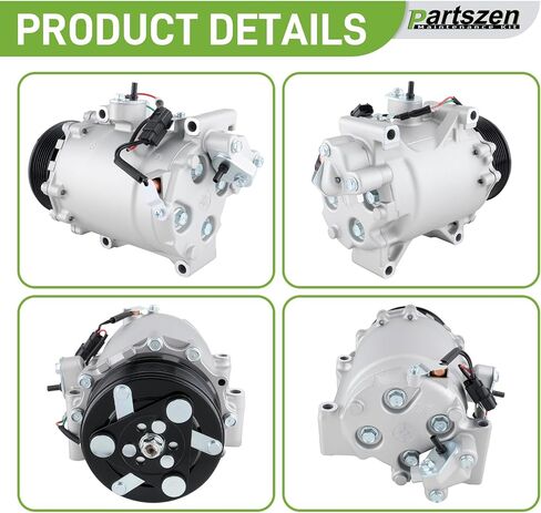 ‎38810-RX0-A01 ضاغط مكيف الهواء مع قابض مناسب لـ Acura RDX 2.3L 2007-2012 ILX 2.4L 2013-2015 لـ Honda CR-V 2.4L 2007-2014 Civic 2.4L 2012-2015 in Saudi Arabia