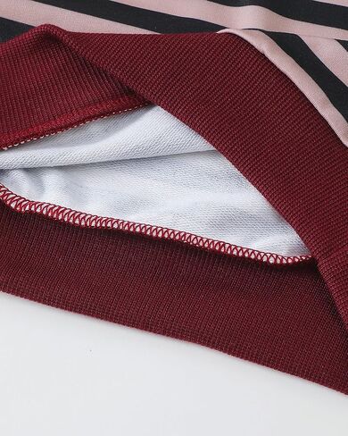 مجموعة ملابس الفتيات الصغيرات من Jecson: ملابس ناعمة قابلة للتمدد مكونة من 3 قطع، سويت شيرت مخطط ملون وسروال ضيق لطيف للخريف والمدرسة المنزلية 2-8 سنوات in Kuwait