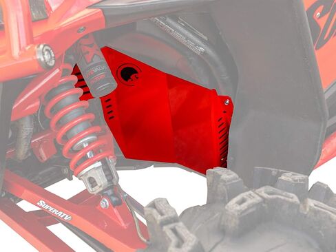 SuperATV Heavy Duty Red Inner Fender Guards for Polaris RZR XP 1000 / XP Turbo/Turbo S/S 1000 (See Fitment) | 1 Pair | 1/8" Aluminum Plating | 5X Stronger Than Your Factory Firewall in Saudi Arabia