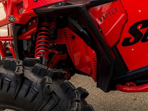 SuperATV Heavy Duty Red Inner Fender Guards for Polaris RZR XP 1000 / XP Turbo/Turbo S/S 1000 (See Fitment) | 1 Pair | 1/8" Aluminum Plating | 5X Stronger Than Your Factory Firewall in Saudi Arabia
