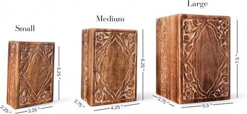S'vaav's Beautiful Handcrafted Made Wooden Urn Box | Holding Capacity Upto 110 Cubic Inch | for Human Ashes, Cremation Funeral & Decorative Urn Box (Pack of 1, Mahogany, Size: Large) in Saudi Arabia
