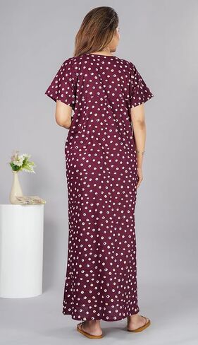 Soft Cotton Indian Nighty for Women – Comfortable Long Nightgown & Maxi Gown, Perfect for Daily & Home Wear in Saudi Arabia