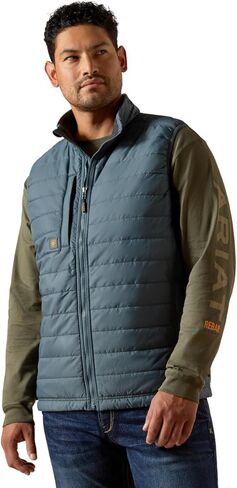 ARIAT Mens Rebar Cordura Ripstop Lightweight Insulated Vest Athletic Outerwear Casual Lightweight - Blue in Saudi Arabia