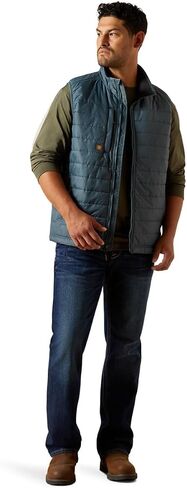ARIAT Mens Rebar Cordura Ripstop Lightweight Insulated Vest Athletic Outerwear Casual Lightweight - Blue in Saudi Arabia