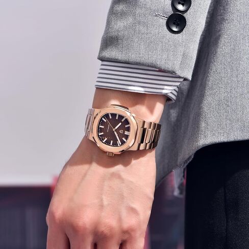 Pagani Design Men's Automatic Mechanical Watch 1728 - Polygonal Dial, Sapphire Crystal, 100m Water Resistant, Stainless Steel Bracelet in Saudi Arabia