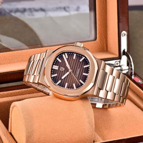 Pagani Design Men's Automatic Mechanical Watch 1728 - Polygonal Dial, Sapphire Crystal, 100m Water Resistant, Stainless Steel Bracelet in Saudi Arabia