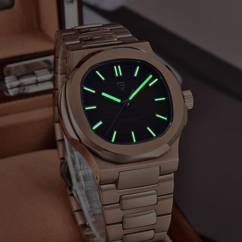 Pagani Design Men's Automatic Mechanical Watch 1728 - Polygonal Dial, Sapphire Crystal, 100m Water Resistant, Stainless Steel Bracelet in Saudi Arabia