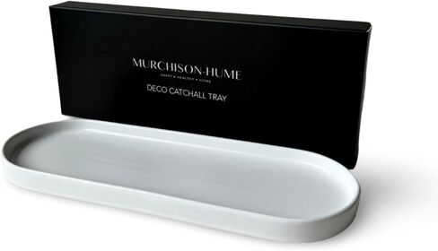 Murchison-Hume Oval Ceramic Catchall Tray – Elegant, Dishwasher-Safe Organizer for Sink, Vanity, Entryway, Desk & More (Large) in Kuwait