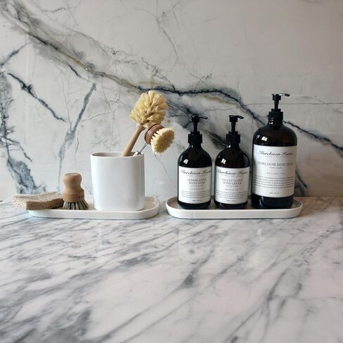 Murchison-Hume Oval Ceramic Catchall Tray – Elegant, Dishwasher-Safe Organizer for Sink, Vanity, Entryway, Desk & More (Large) in Kuwait