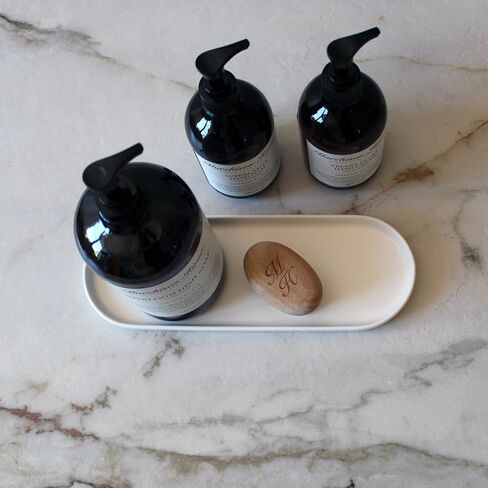 Murchison-Hume Oval Ceramic Catchall Tray – Elegant, Dishwasher-Safe Organizer for Sink, Vanity, Entryway, Desk & More (Large) in Kuwait