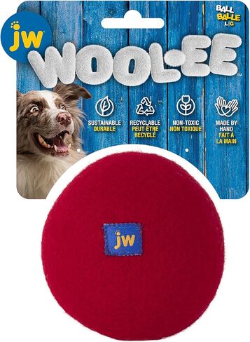 JW Wool-EE Ball Small (2 Pack) Handmade 100% Wool All Natural Dog Toy for Fetch in Kuwait