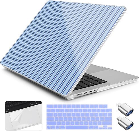 حافظة لجهاز M3 MacBook Pro 16 بوصة 2023 2021 إصدار A2991/ A2485 A2780 M2 M1 Pro/Max، حافظة صلبة مع غطاء لوحة مفاتيح وواقي لوحة التتبع ومحولين OTG ورائد فضاء وقمر in Kuwait