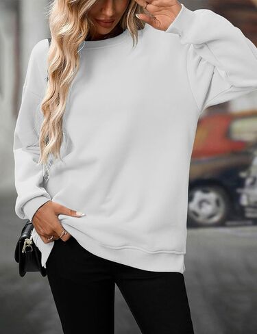 Oversized Crewneck Sweatshirt for Women with Pockets, Cotton Casual Pullover Hoodies Long Sleeve Tops Fall 2025 in Kuwait
