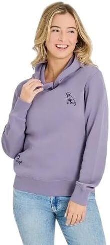 Life is Good. Women's Simple Dog Good Vibes Simply True Fleece Hoodie, Dusk Purple in Saudi Arabia