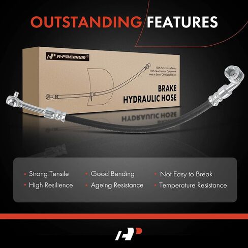 A-Premium Rear Driver Side Brake Hydraulic Hose Compatible with Select Kia Models - Sedona 2015 2016 2017 2018 - Replace# 58737A9000 in Saudi Arabia