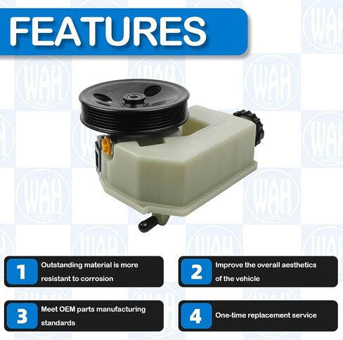 Power Steering Pump With Pulley Compatible With 2002 2003 2004 2005 2006 Jeep Liberty V6 3.7L 20-64610 96-64610 52088710AA in Saudi Arabia