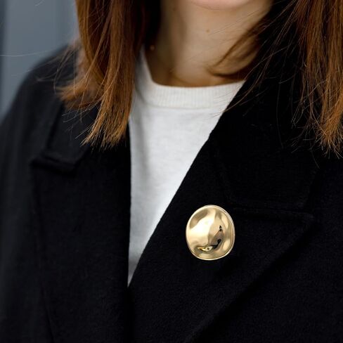 2 قطع الأزياء غير النظامية جولة بروش دبابيس خمر هندسية معدنية الصدار مكتنزة غير النظامية جولة القرص طية صدر السترة دبوس الحد الأدنى هندسية Waterdrop التلبيب دبوس لمعطف سترة الأوشحة شال هالوين in Kuwait