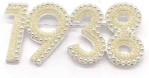 1938 Pin Brooch, Pearl Crystal Design, Silver Plated, Ceremonial White, Inspired for Jack and Jill Conferences, Luncheons, Events - Mother's Organization in Saudi Arabia