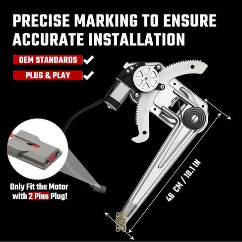 741-644 Front Driver Side Power Window Regulator with Motor Replacement for Chevrolet Silverado Tahoe for GMC Yukon XL Sierra Escalade Pickup Truck SUV 2000-2006 15077853 in Kuwait