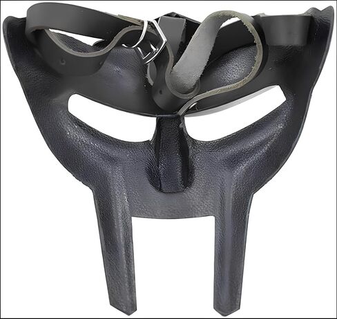 قناع Mf Doom Gladiator Mask Villain 18 جرام من الفولاذ الطري درع الوجه المصنوع يدويًا من العصور الوسطى | زي الهالوين المعدني الكامل للوجه يمكن ارتداؤه للجنسين in Saudi Arabia
