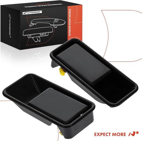 A-Premium Outside Exterior Door Handles Compatible with Jeep TJ Series Wrangler 1997-2006, with Half Doors, Smooth Black, 2-PC Set, Front Driver and Passenger Side in Saudi Arabia