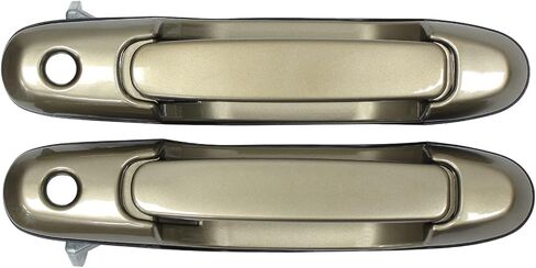 MOTOKU Set of 2 Front Left Driver and Right Passenger Side Beige Exterior Door Handle with Keyholes for Toyota Sienna 1998-2003 in Saudi Arabia