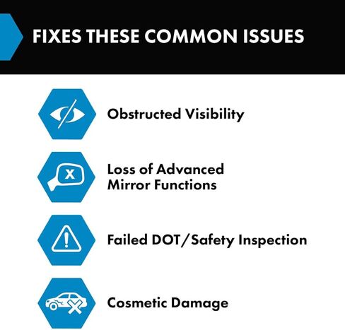 TRQ Exterior Side View Door Mirror Glass Heated Blind Spot RH for Expedition in Kuwait