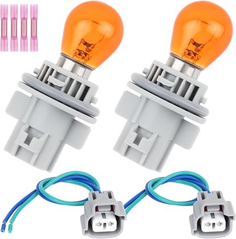 Front Turn Signal Light Socket with Wire Harness Pigtail Connector Fit for Toyota Celica RAV4 Corolla Vios Replace OE 90075-60006 with Light Bulb 2PCS in Saudi Arabia