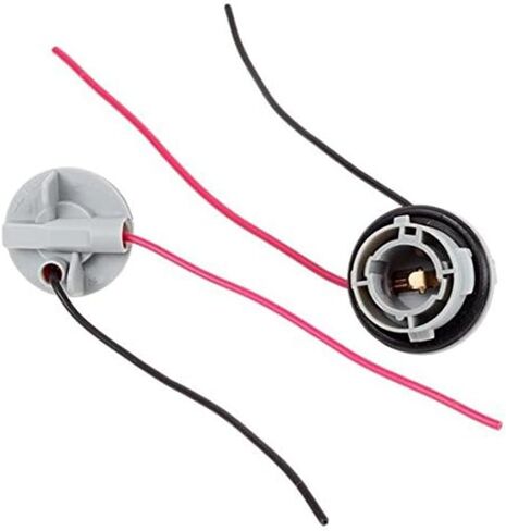 2 Pcs Plastic Bulb Socket Lamp Extension Holder Connector,LED 1156 Bulb Socket Holder, Waterproof Car Turn Signal Tail Stop Rear Brake Light Base Harness Plugs Connectors Pre-Wired Wiring Sockets in Saudi Arabia