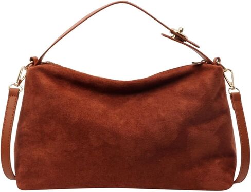 Brown Suede Bags for Women Faux Suede Purse Suede Handbag Suede Tote Bag for Work Office in Kuwait