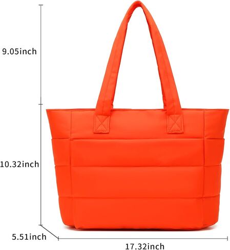 Dreubea Stylish Large Lightweight Puffy Tote Bag for Women- Practical Everyday Carry-All for Work, Travel, Shopping in Kuwait