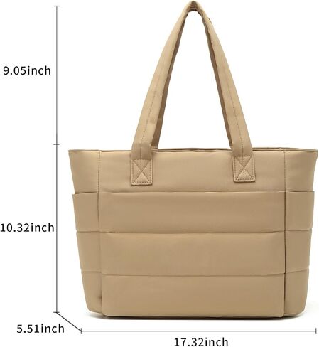 Dreubea Stylish Large Lightweight Puffy Tote Bag for Women- Practical Everyday Carry-All for Work, Travel, Shopping in Kuwait