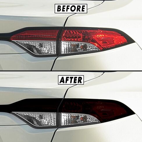 SlickMod PreCut Vinyl Smoke Tint for 2020-2021 Toyota Corolla Sedan Tail Light & Reflector (1. Full Taillight, 20 Percent Dark Smoke) in Saudi Arabia